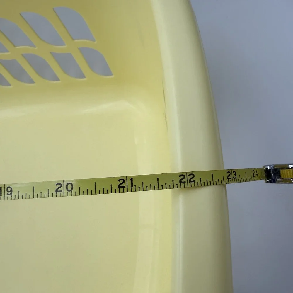 Yellow Laundry‎ Basket Handles Sturdy Prop Shallow Butter Yellow
